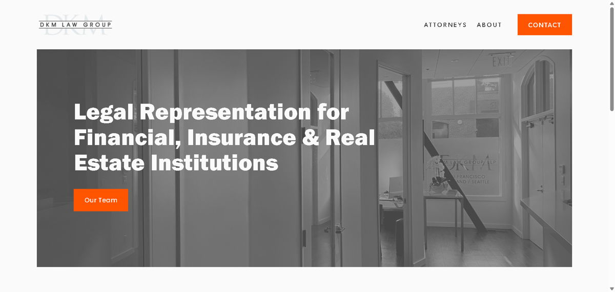 Screenshot of DKM Law Group, from the law firm websites collection.