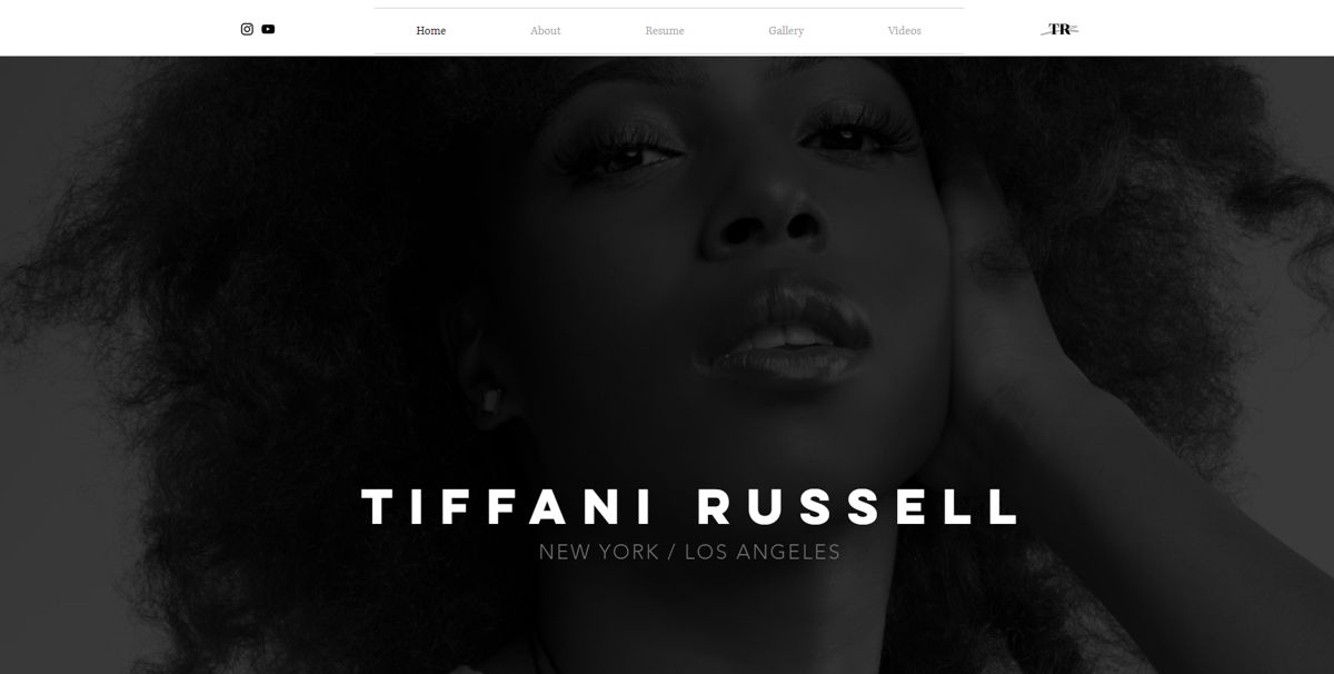 Screenshot of Tiffani Russell, from the dancer websites collection.