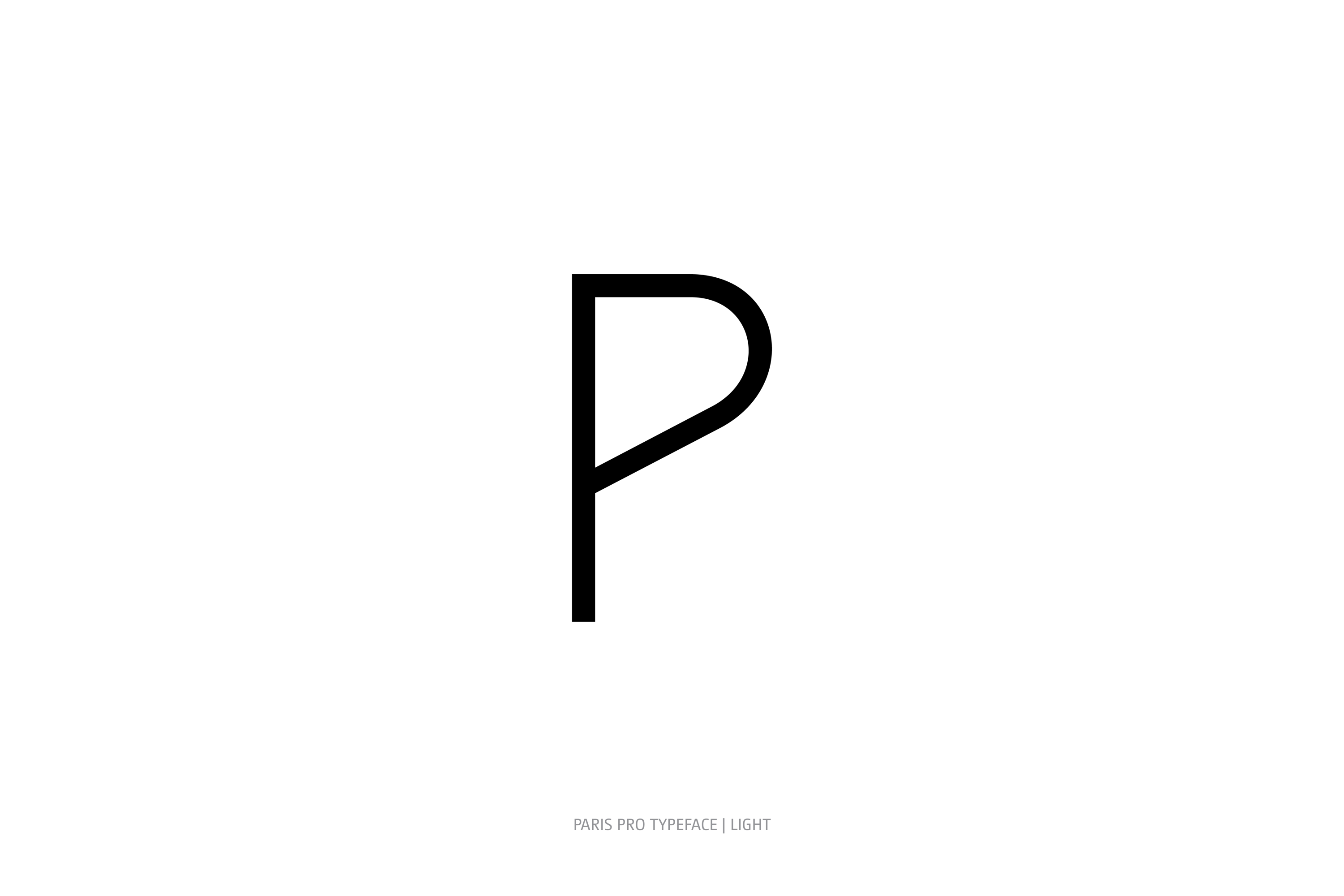 Paris Pro Typeface Light Style P