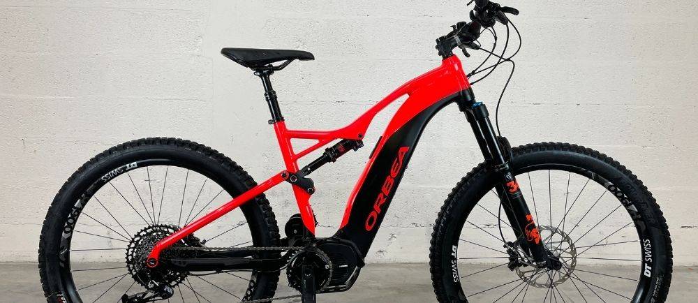 Orbea e-bike on a stand