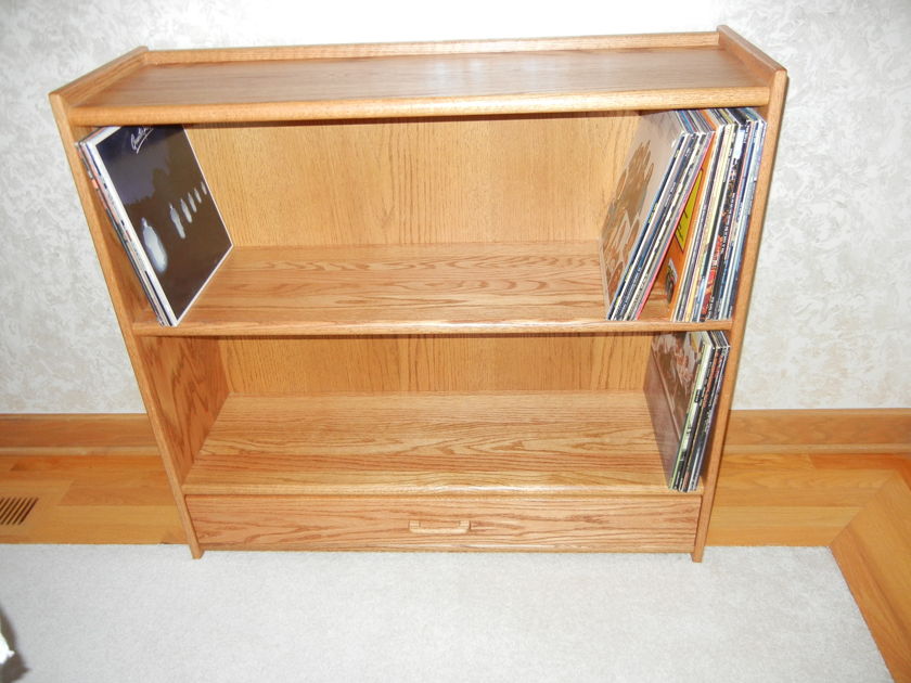 Oak LP Cabinet w\Drawer Custom Made Excellent!