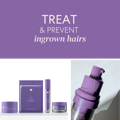treat ingrown hair banner and products