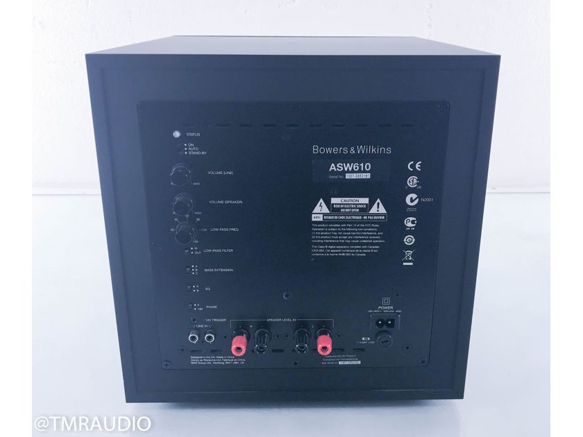 B&W ASW610 10" 200-Watt Powered Subwoofer Soft Touch Black (12804)