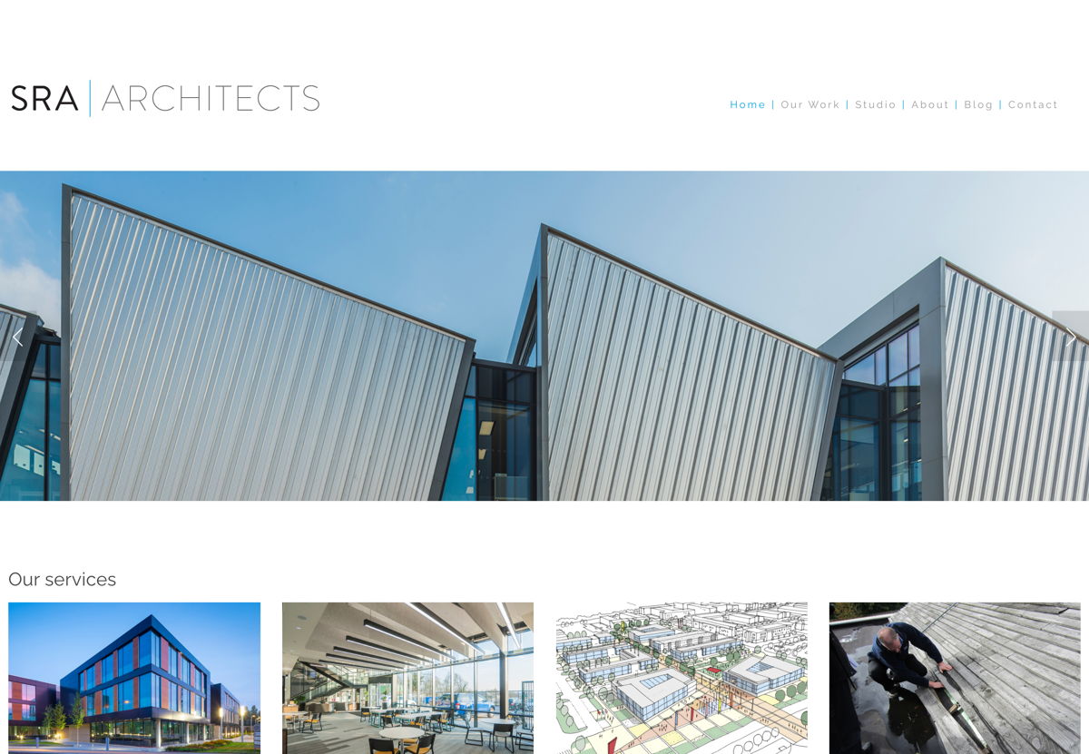 Screenshot of SRA , from the architecture portfolios collection.