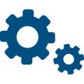 Hybrid Functionality 2 Gears Icon