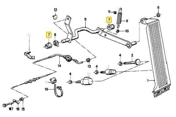 E30 Accelerator Pedal Bushing 35411119016