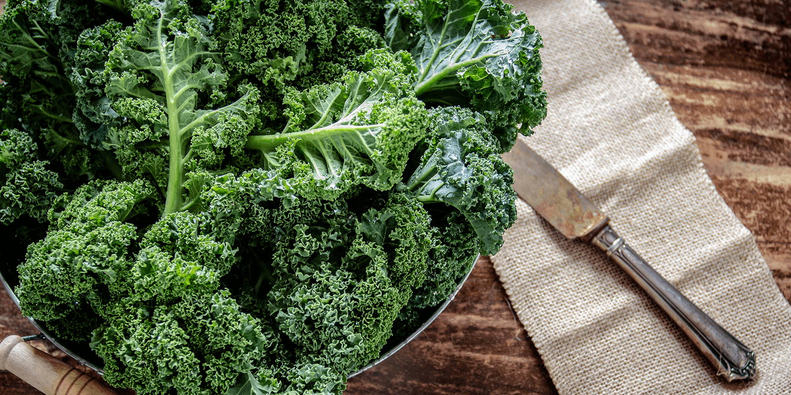 A bowl of kale.