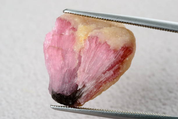 Black and pink tourmaline