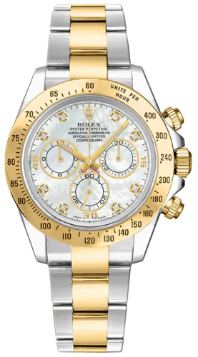 Rolex Daytona Gold/Steel MoP Dial Diamonds
