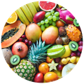 Various Fruits as Fruit Enzymes as natural digestive enzyme found in the best digestive enzyme supplement 
