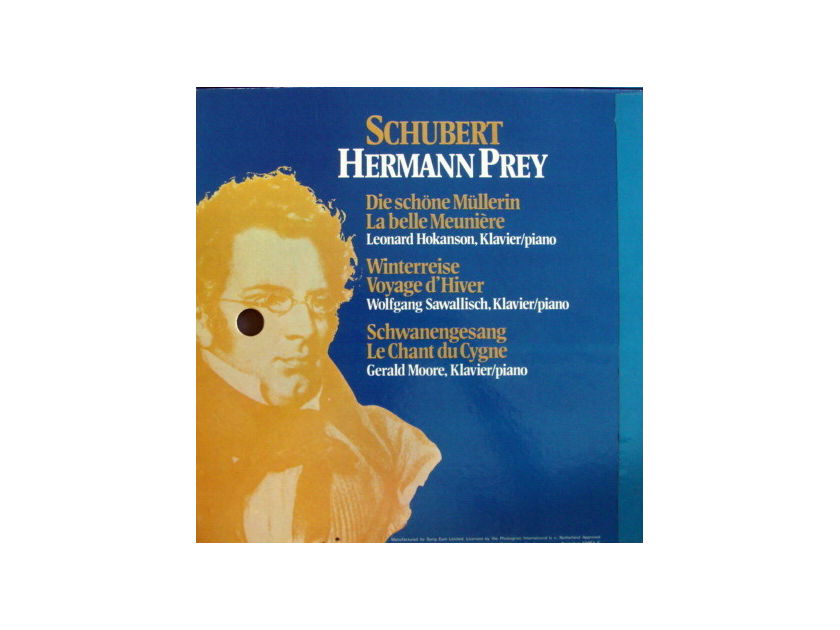 Philips / HERMANN PREY, - Schubert Die Schone Mullerin, Winterreise, Schwanengesang, NM, 4LP Box Set!