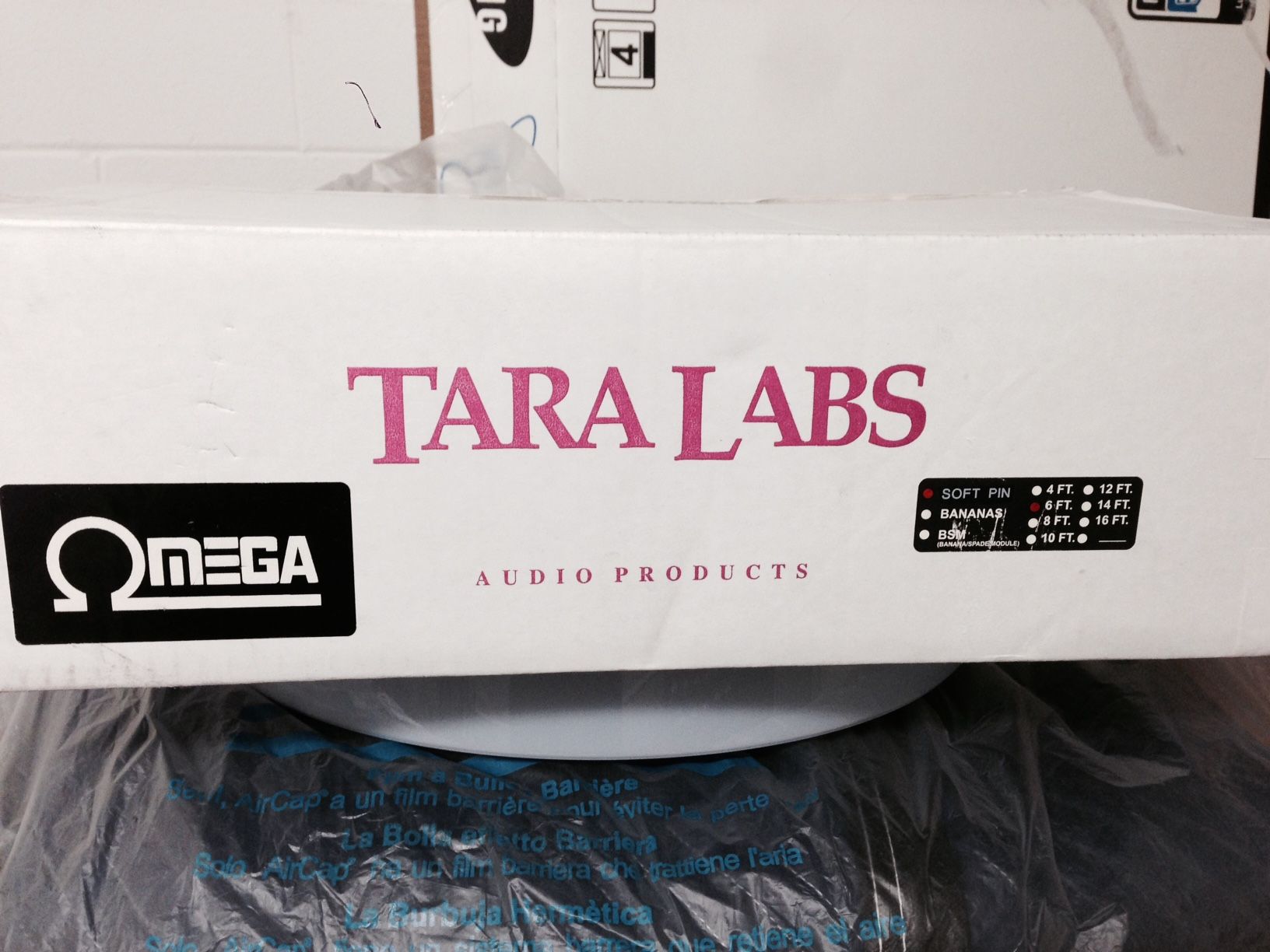 TARA LABS Omega Gold 6 ft pair  Soft Pin end connection 2