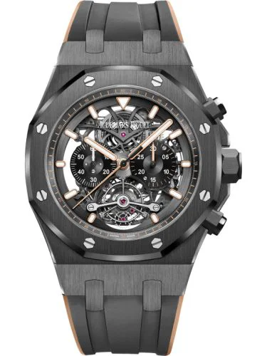 Royal Oak Tourbillon Chronograph Openworked Ceramic / Pink Gold
