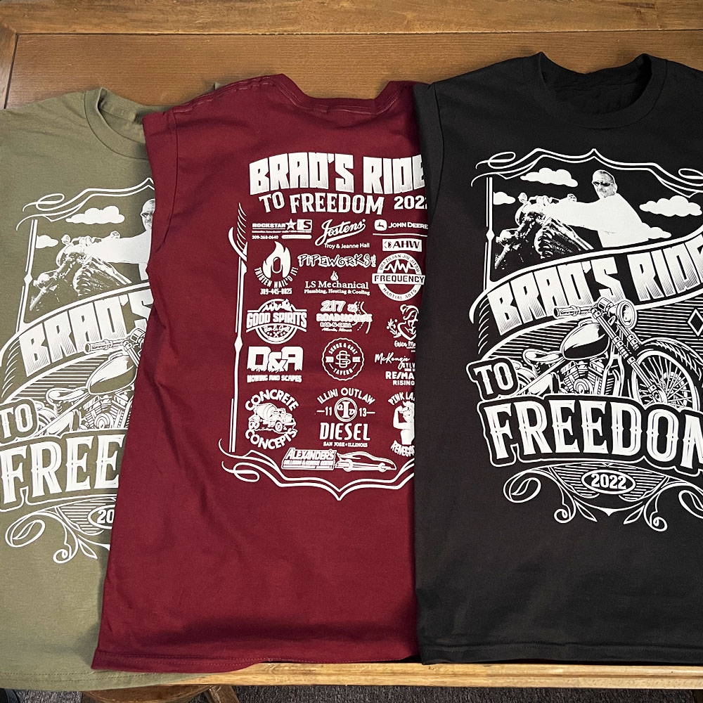 ALEXANDER'S COLLISION - BRAD'S RIDE TO FREEDOM EVENT SHIRTS