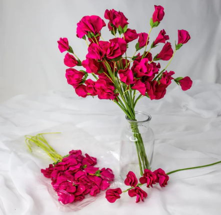 Fuchsia Sweet Pea- Realistic Artificial Flowers - Image 2