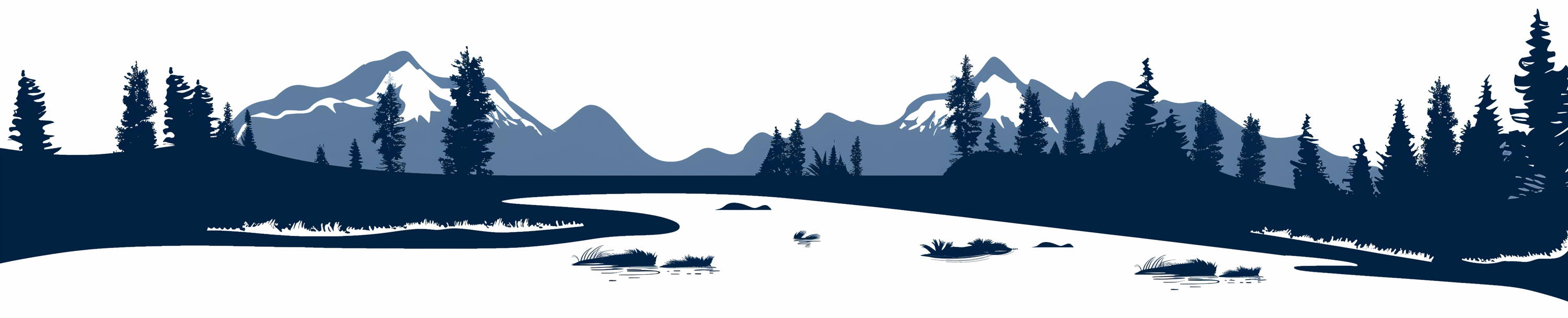 Hand Painted navy blue outdoor scenery