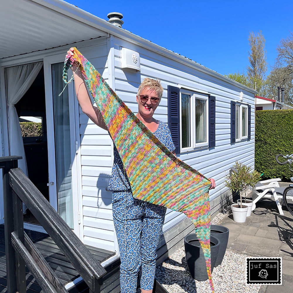 Haakpatroon shawl Norma van juf Sas