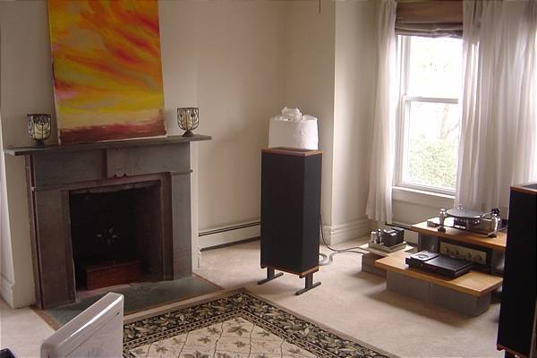 Bass traps in each front corner