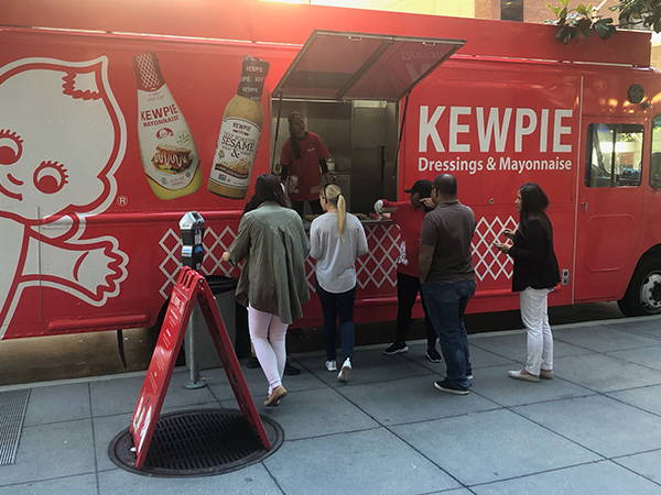 Customers at Kewpie food truck