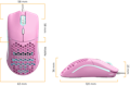 Kích thước chuột Glorious Model O- Matte Pink