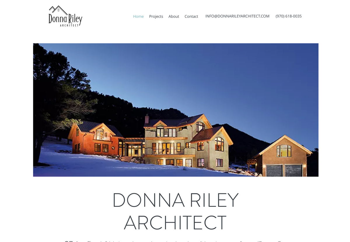 Screenshot of Donna Riley, from the architecture portfolios collection.