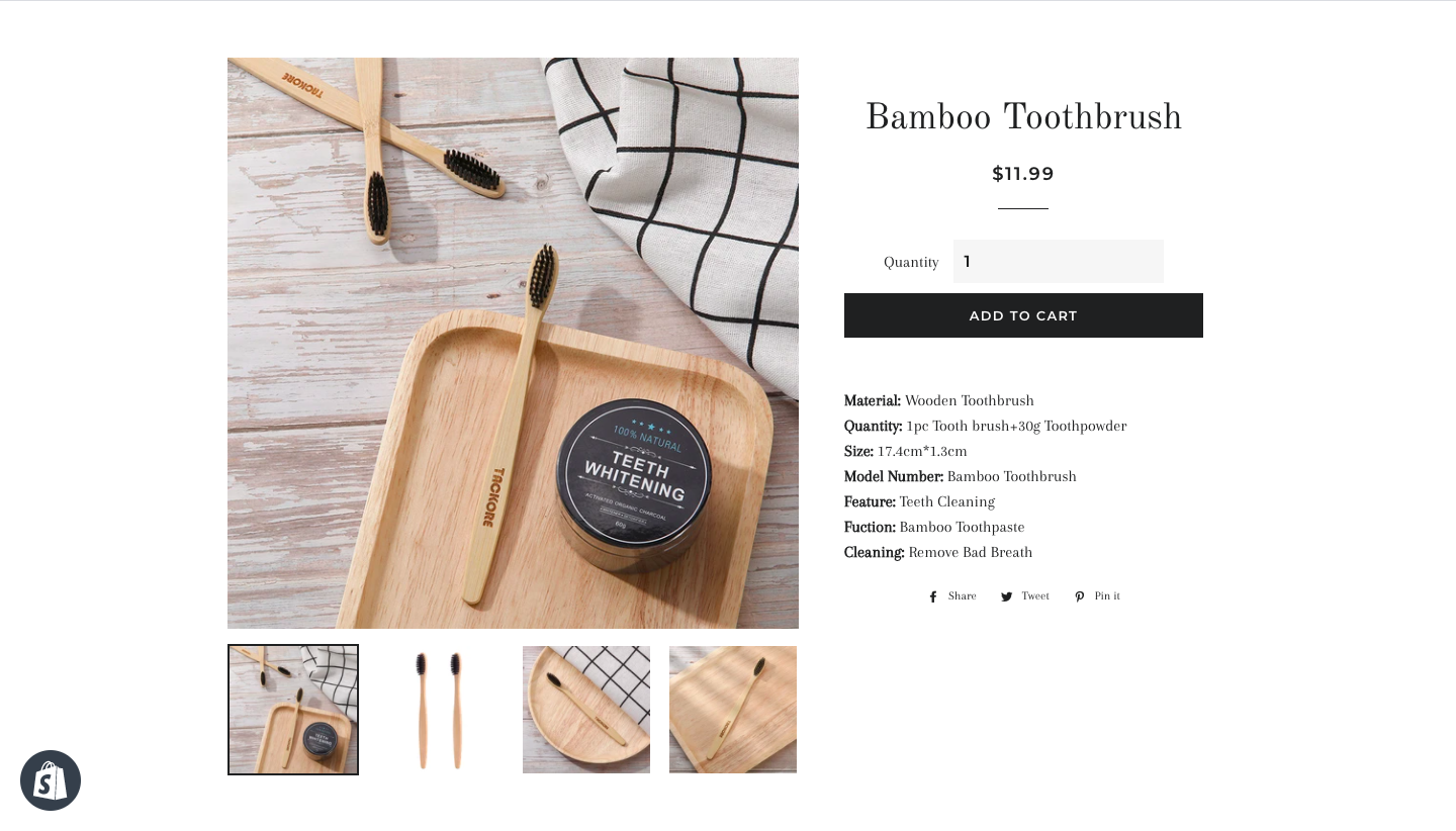 eco friendly products niche pre-built store product page