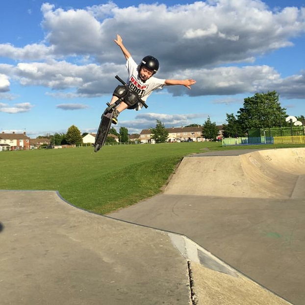 JACK OBRIEN on RIDERS "HUGE TUCK NO AIR ! At my local ! Cool pic taken