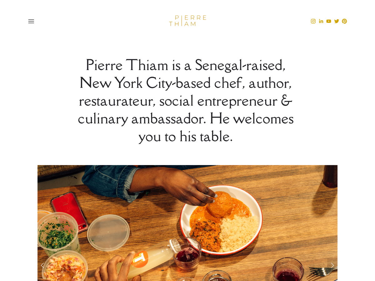Screenshot of Beautiful design. Great use of white space. , from the food websites collection.