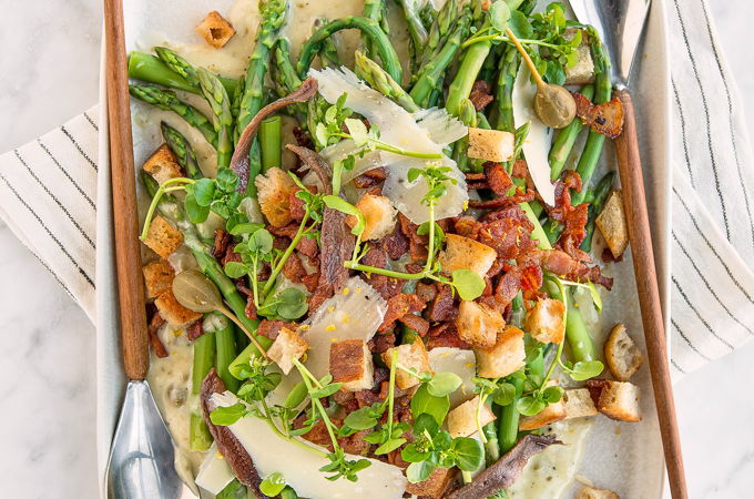 Asparagus Caesar Salad