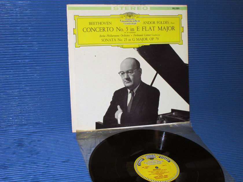 BEETHOVEN / Leitner / Foldes  - "Concerto No. 5 (Emperor)" - DGG 1960 'Large Tulip'