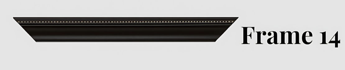 Modern black detail frame option