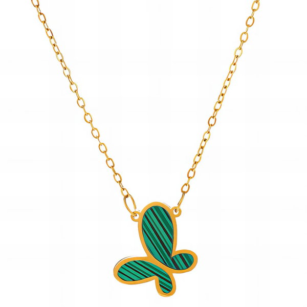 Razoa Jewels Boutique - 18K gold plated Stainless steel Butterfly necklace - Image 2