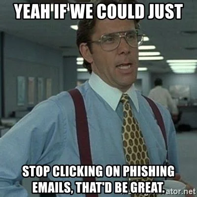 A picture of a meme for phishing links  - enter account abstraction