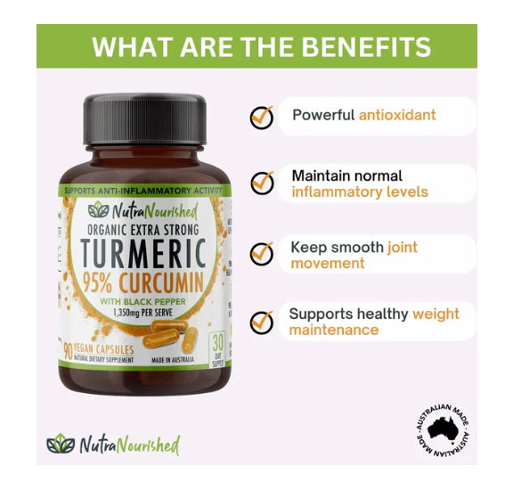 VALUE BUNDLE: Organic Pure Curcumin Tablets - 95% Pure Organic Vegan - Image 2