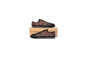 Printed Women's Sneakers - Nylon Canvas Comfort Shoes style and design with colour
