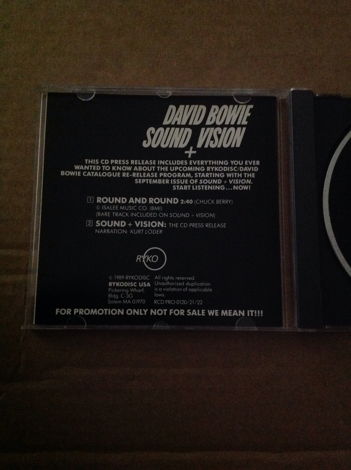 David Bowie - Sound + Vision The CD Press Release  Prom...