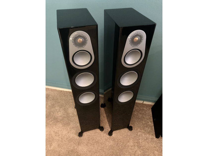 Monitor Audio Silver 300 Speakers (Pair) Gloss Black - Demo / Like New - Warranty