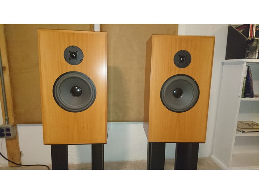 Audio Note UK AN-J spe  in pearwood finish w/ Audionote stands, Sogon jumpers