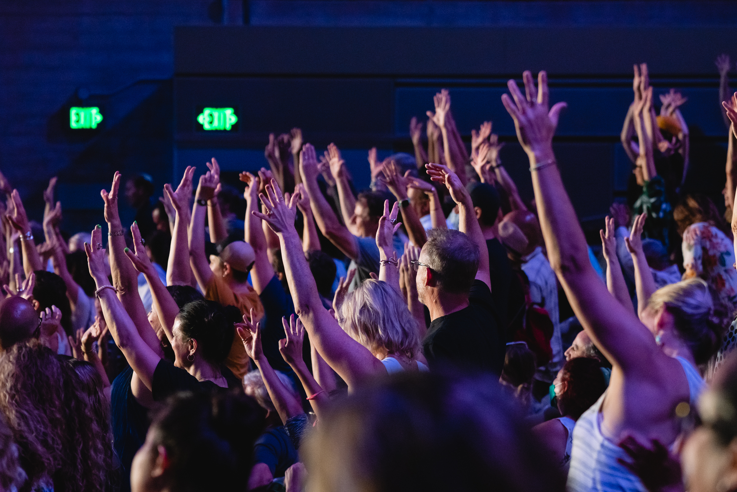 A group of people in a crowd