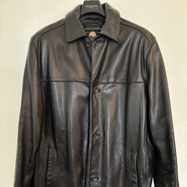 Manteau cuir noir Marc NY