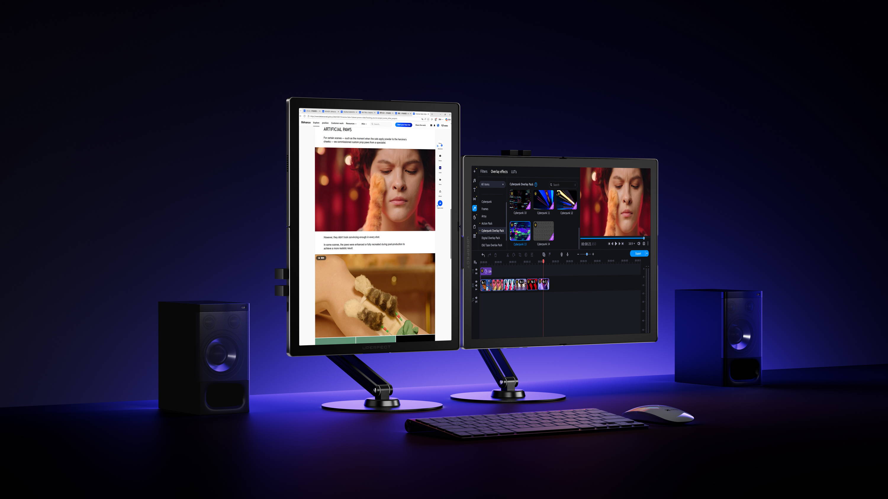 UPERFECT Omega - 22 Inch OLED Flexible Screen 3K Bendable Display 120Hz Touch