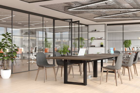 An office meeting room featuring Meyer Wells furniture
