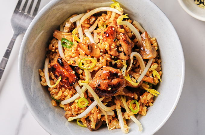 Chicken, Mushroom and Ginger Fried Rice