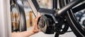 Mechanic removing cover of Bosch electric bike motor