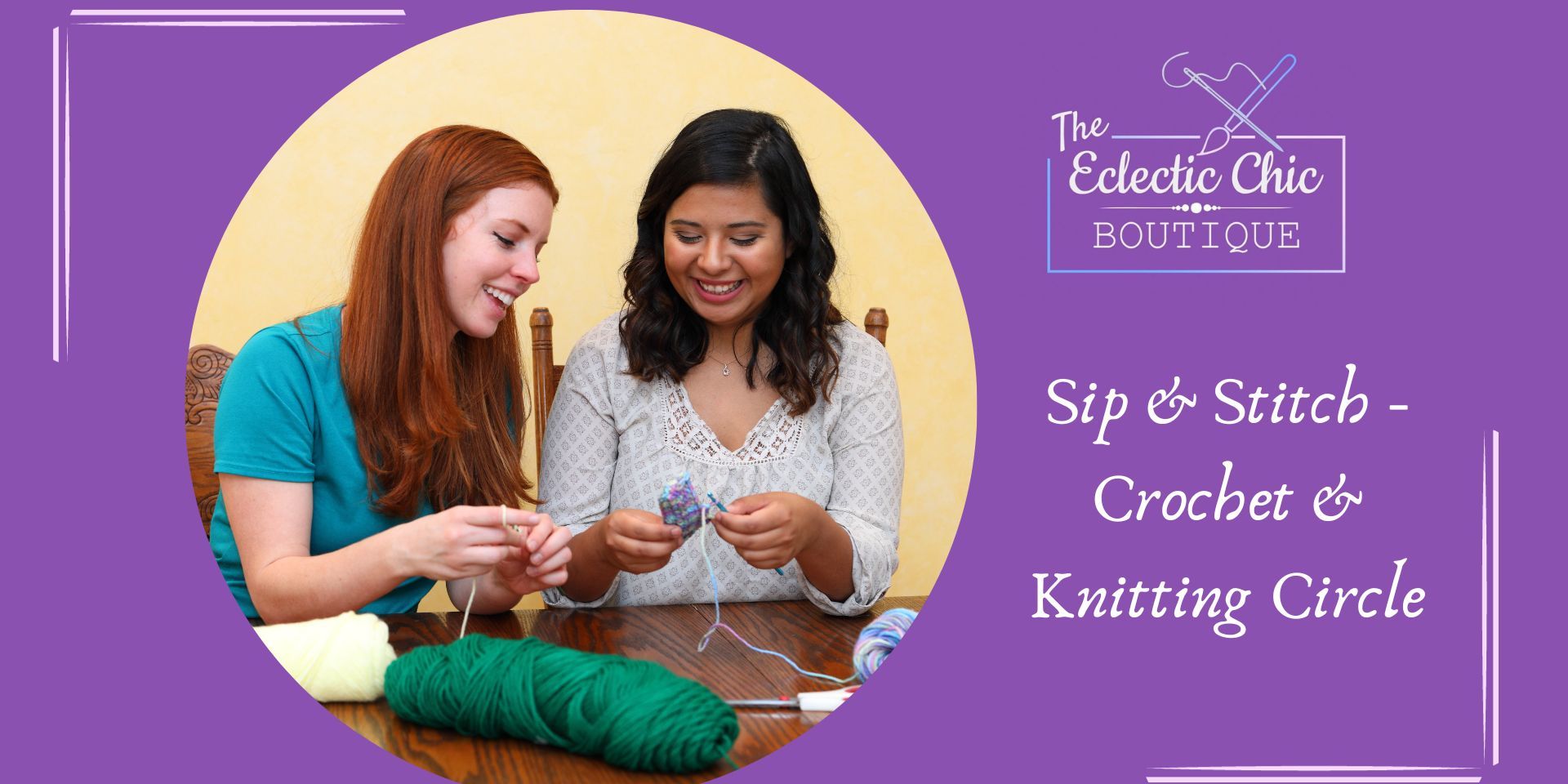 Sip & Stitch - Crochet & Knitting Circle promotional image