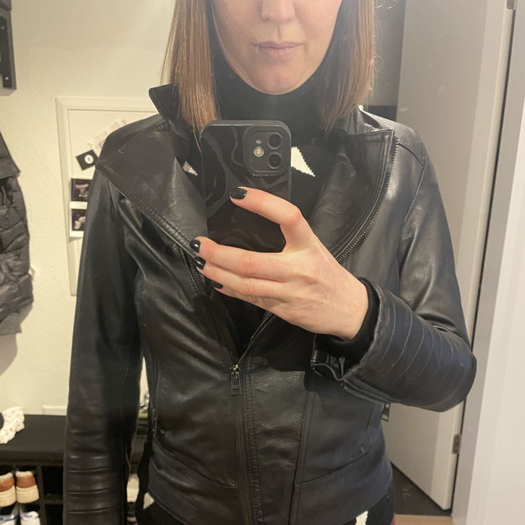 Super soft leather biker jacket