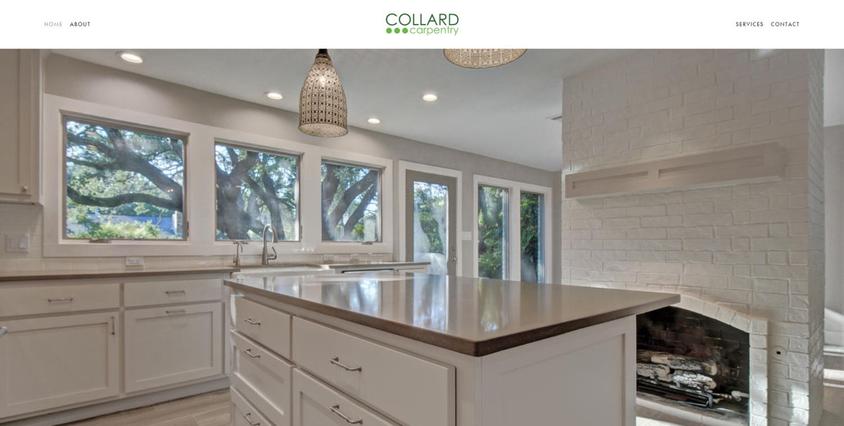 Screenshot of Collard Carpentry, from the contractor websites collection.