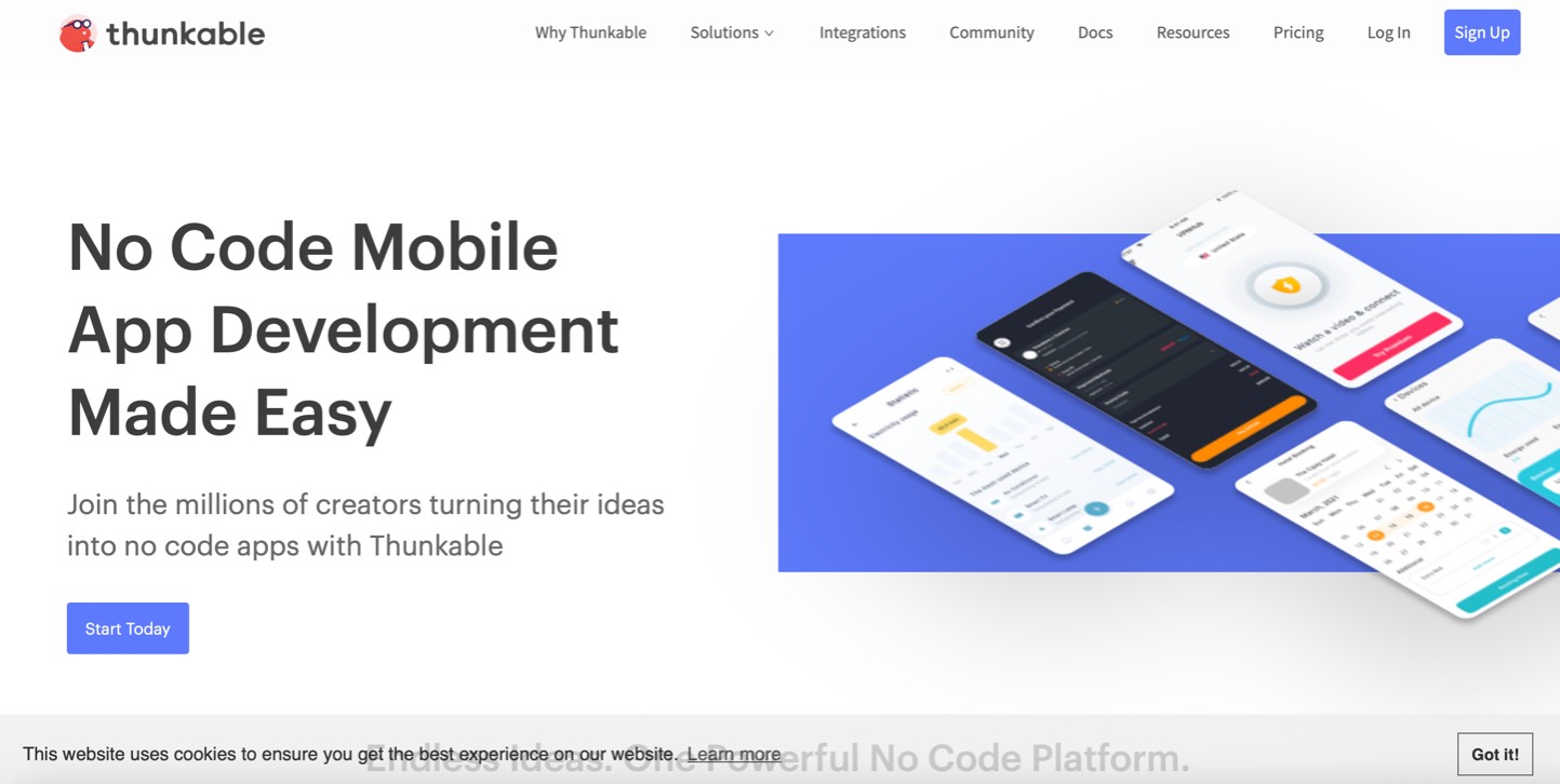 Thunkable product / service