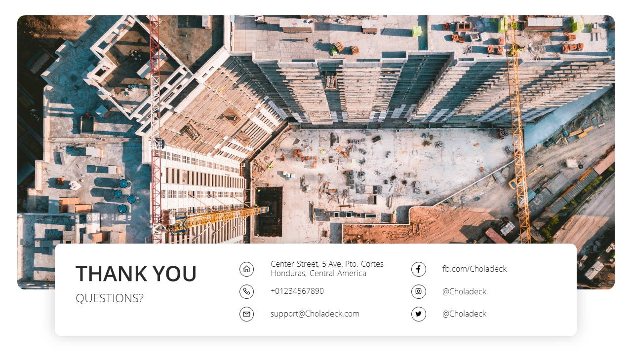 Modern X Construction Presentation Template
