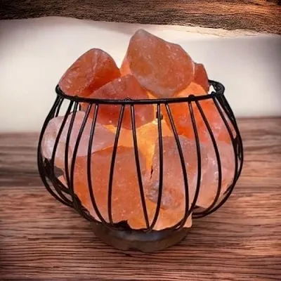 Salt Lamp - Pumpkin Cage Basket 3.5kg
